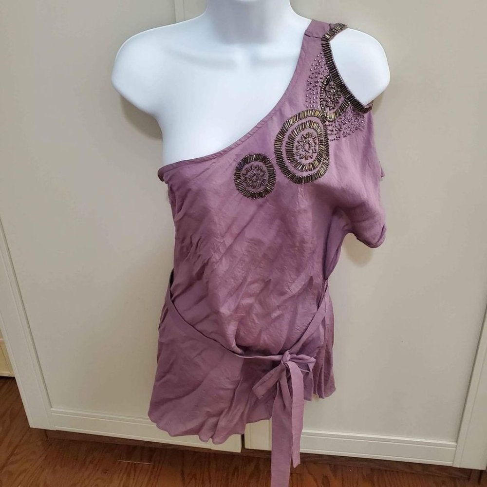 Blouse Marineblu SIZE L Light Purple And Beads